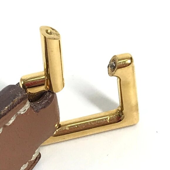 HERMES O'Kelly Bracelet Double bracelet accessories Bracelet Swift Brown/Gold - Picture 6 of 13